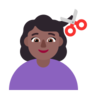 Woman Getting Haircut: Medium-Dark Skin Tone Emoji 💇🏾‍♀️ image - Microsoft Classic 2D style