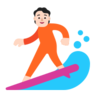 Person Surfing: Light Skin Tone Emoji 🏄🏻 image - Microsoft Classic 2D style