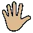 Hand With Fingers Splayed: Medium-Light Skin Tone