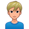 Man: Medium-Light Skin Tone, Blond Hair Emoji 👱🏼‍♂️ image - Emojidex style