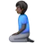 Man Kneeling: Dark Skin Tone