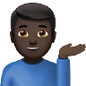 Man Tipping Hand: Dark Skin Tone Emoji 💁🏿‍♂️ image - Apple style