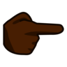 Backhand Index Pointing Right: Dark Skin Tone Emoji 👉🏿 image - Emojidex style