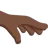 Palm Down Hand: Dark Skin Tone