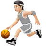 Person Bouncing Ball: Light Skin Tone Emoji ⛹🏻 image - Apple style