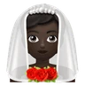 Person With Veil: Dark Skin Tone Emoji 👰🏿 image - Huawei Harmony OS style