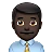 Man Office Worker: Dark Skin Tone