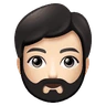 Person: Light Skin Tone, Beard Emoji 🧔🏻 image - Huawei Harmony OS style