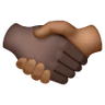 Handshake: Medium-Dark Skin Tone, Dark Skin Tone Emoji 🫱🏾‍🫲🏿 image - Samsung style
