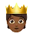 Person With Crown: Medium-Dark Skin Tone