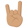 Sign Of The Horns: Medium Skin Tone Emoji 🤘🏽 image - EmojiTwo style