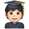 Student: Light Skin Tone Emoji 🧑🏻‍🎓 image - Samsung style