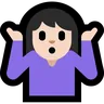 Person Shrugging: Light Skin Tone Emoji 🤷🏻 image - Microsoft Windows 10 Segoe UI Emoji style