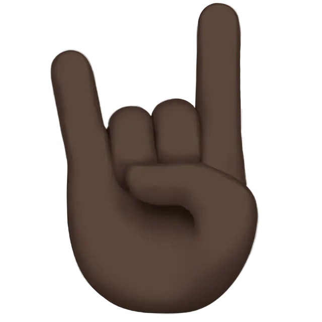 Sign Of The Horns: Dark Skin Tone