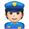 Police Officer: Light Skin Tone Emoji 👮🏻 image - Samsung style