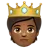Person With Crown: Medium-Dark Skin Tone