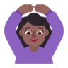 Woman Gesturing Ok: Medium-Dark Skin Tone Emoji 🙆🏾‍♀️ image - Microsoft Classic 2D style