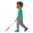Man With White Cane: Medium-Dark Skin Tone