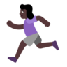 Woman Running: Dark Skin Tone Emoji 🏃🏿‍♀️ image - Microsoft Classic 2D style