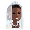Person With Veil: Dark Skin Tone Emoji 👰🏿 image - Facebook Messenger (2016) style