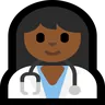 Woman Health Worker: Medium-Dark Skin Tone Emoji 👩🏾‍⚕️ image - Microsoft Windows 10 Segoe UI Emoji style