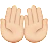 Palms Up Together: Light Skin Tone