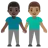 Men Holding Hands: Medium Skin Tone, Dark Skin Tone