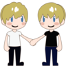 Men Holding Hands: Light Skin Tone Emoji 👬🏻 image - Emojidex style
