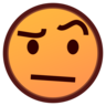 面对一个眉毛提出 Emoji 🤨 image - Emojidex style