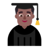 Man Student: Medium-Dark Skin Tone Emoji 👨🏾‍🎓 image - Microsoft Classic 2D style