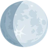 Símbolo de la luna gibosa depilación Emoji 🌔 image - Facebook Messenger (2016) style