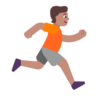 Person Running Facing Right: Medium Skin Tone Emoji 🏃🏽‍➡️ image - Microsoft Classic 2D style