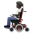Person In Motorized Wheelchair: Dark Skin Tone