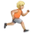 Person Running Facing Right: Medium-Light Skin Tone