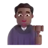 Man Judge: Medium-Dark Skin Tone Emoji 👨🏾‍⚖️ image - Microsoft 3D Fluent style