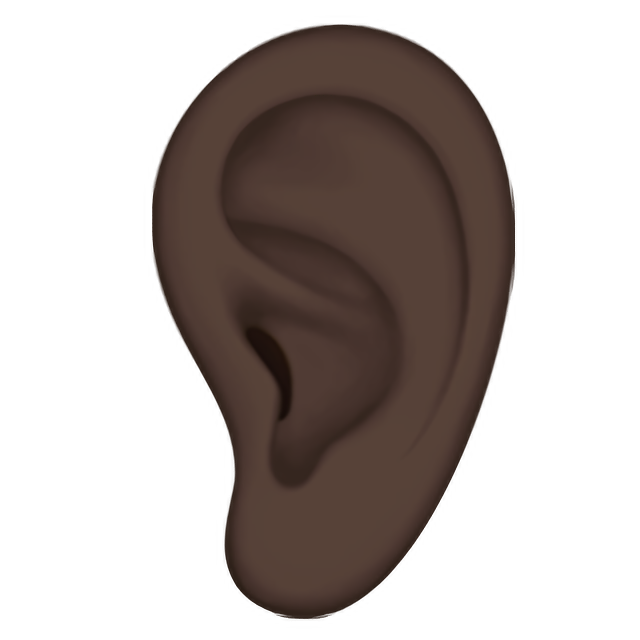 Ear: Dark Skin Tone