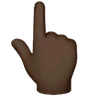 Backhand Index Pointing Up: Dark Skin Tone Emoji 👆🏿 image - Huawei Harmony OS style