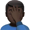 Man Facepalming: Dark Skin Tone Emoji 🤦🏿‍♂️ image - Apple style