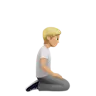 Person Kneeling Facing Right: Medium-Light Skin Tone Emoji 🧎🏼‍➡️ image - Apple style