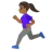 Woman Running: Medium-Dark Skin Tone
