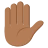 Raised Hand: Medium-Dark Skin Tone