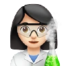 Woman Scientist: Light Skin Tone Emoji 👩🏻‍🔬 image - Apple style