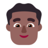 Man: Medium-Dark Skin Tone Emoji 👨🏾 image - Microsoft Classic 2D style