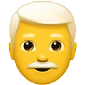 Man: White Hair Emoji 👨‍🦳 image - Apple style