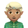 Elf: Medium Skin Tone Emoji 🧝🏽 image - Apple style