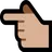 Backhand Index Pointing Left: Medium-Light Skin Tone