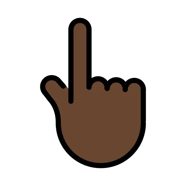 ๐๐ฟ - Backhand Index Pointing Up: Dark Skin Tone Emoji meaning, copy and ...