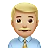 Man Office Worker: Medium-Light Skin Tone