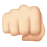 Oncoming Fist: Light Skin Tone Emoji 👊🏻 image - Apple style