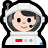Man Astronaut: Light Skin Tone Emoji 👨🏻‍🚀 image - Microsoft Windows 10 Segoe UI Emoji style